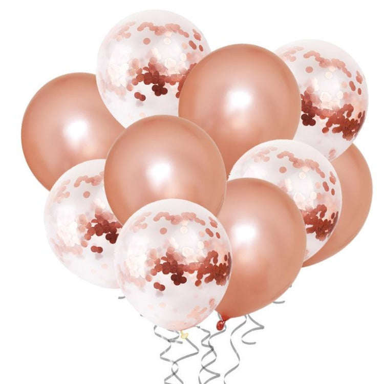 Rose Gold Birthday Party Balloons Set