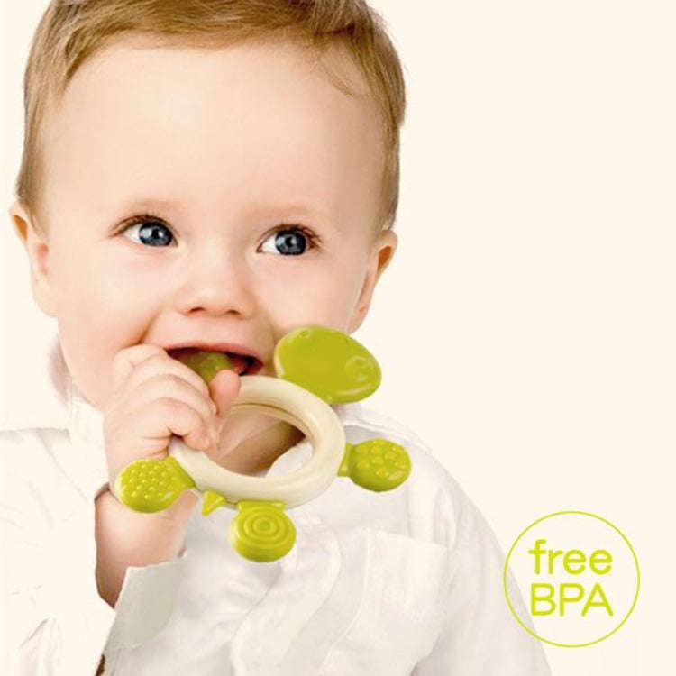 Silicone Chewable Teether - Green Tortoise