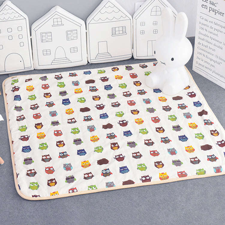 Large Floor Play Mat Square Owl