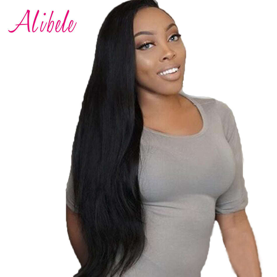 Brazilian Straight Hair Swiss Lace Closure 130% Density Human Hair Weave 4x4'' Closure... - 18inches