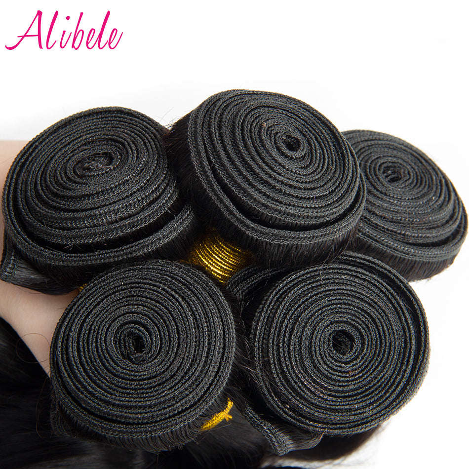 Brazilian Body Wave Hair Natural Color 100% Human Hair Weave Bundles Can Be Colored 10... - 12inches