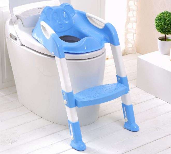Folding Toddler Potty Training Toilet Ladder (Blue)
