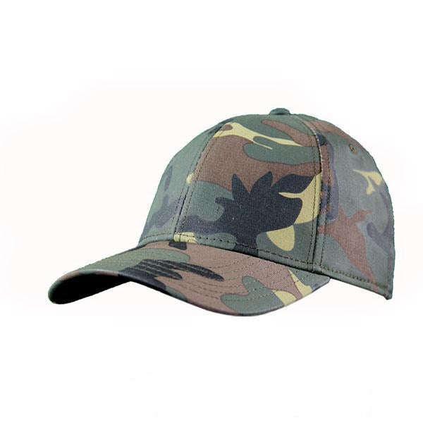 Camo Fitted 6 Panel Cap