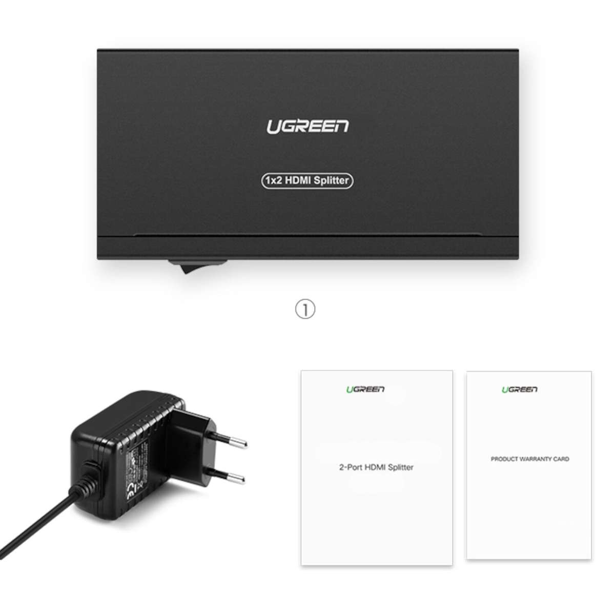 UGREEN HDMI 1×2 Splitter  4K UHD, 3D Support