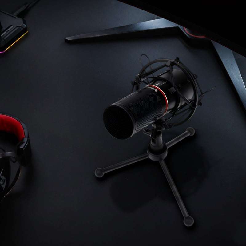 REDRAGON BLAZAR Cardioid USB Gaming Mic and Tripod  Black