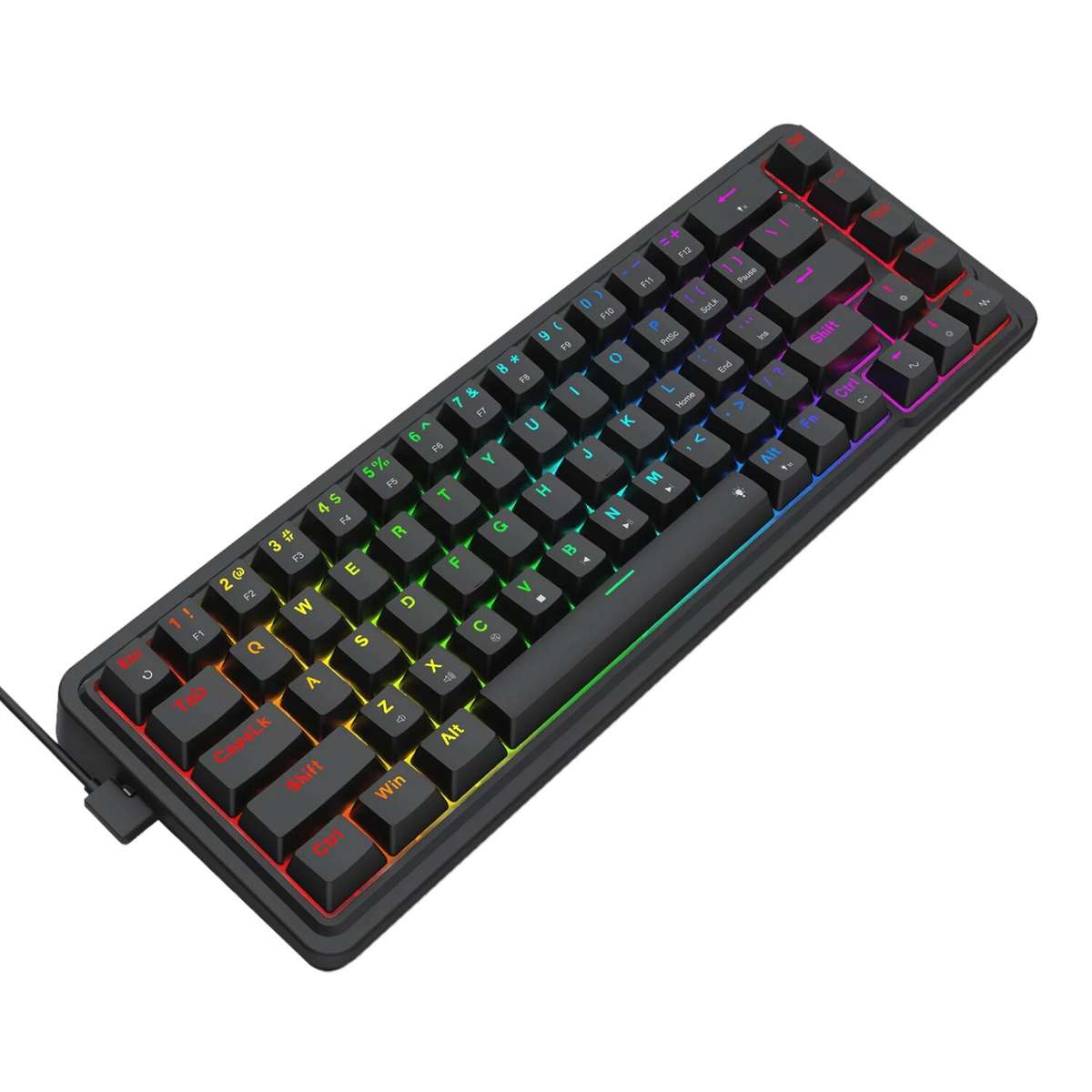 Redragon NOVA K709 65% Wired Gasket RGB Gaming Keyboard  Black
