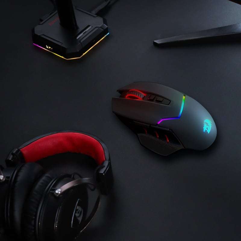 REDRAGON Mirage Pro 8000DPI RGB Wireless Gaming Mouse  Black
