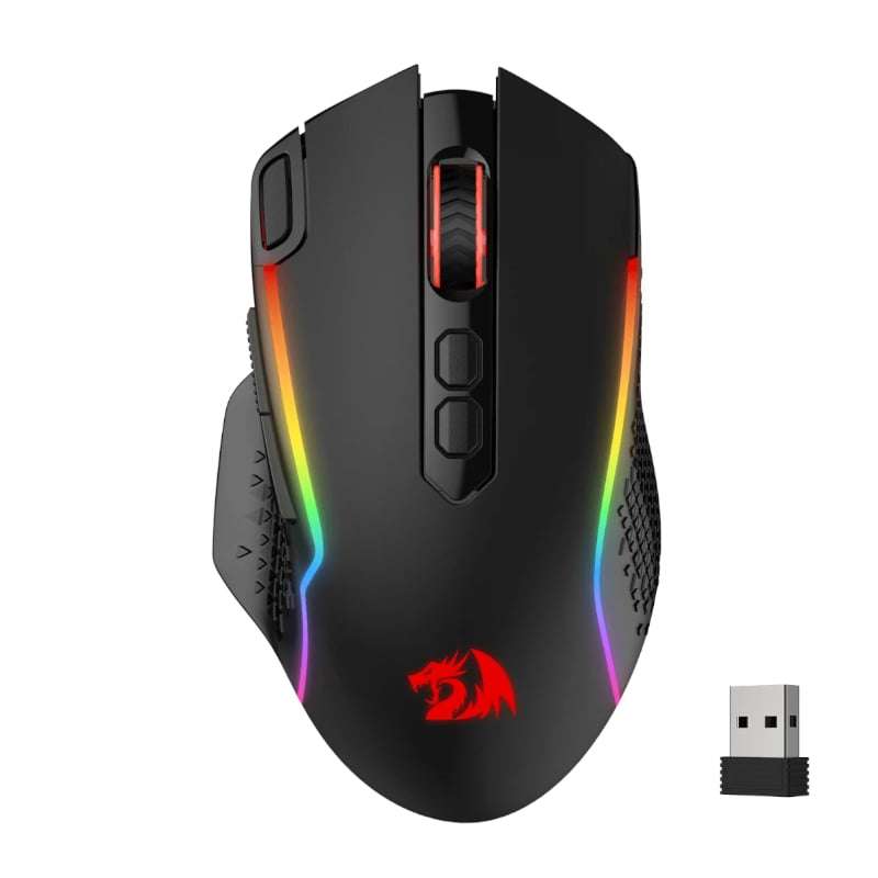 REDRAGON Taipan Pro 10000DPI RGB Wireless Gaming Mouse  Black
