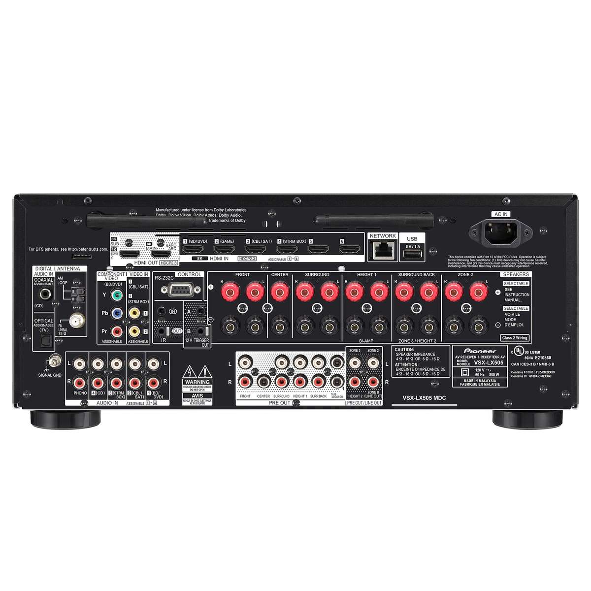 Pioneer VSX-LX505 ELITE 9.2 Channel AV Receiver - Black