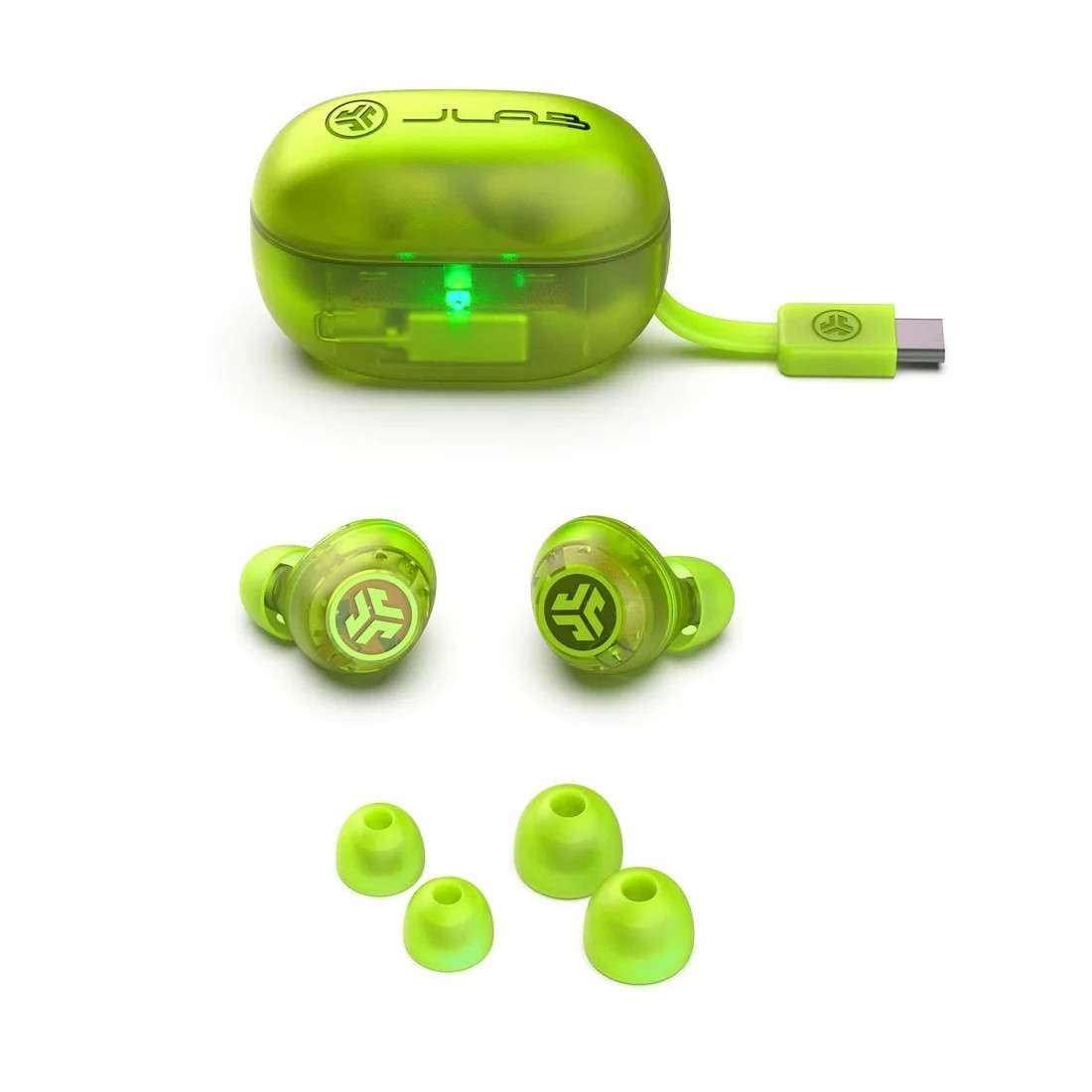 Jlab Go Pop ANC True Wireless Earbuds - Each (Transparent Neon Green)