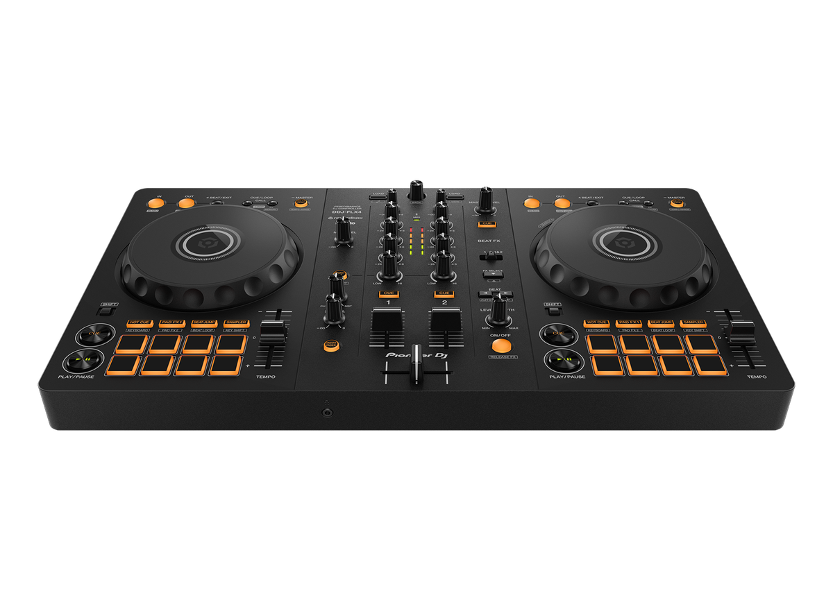 Pioneer DJ DDJ-FLX4 DJ Controller + Pioneer DJ HDJ-CUE1BT Bluetooth DJ Headphones