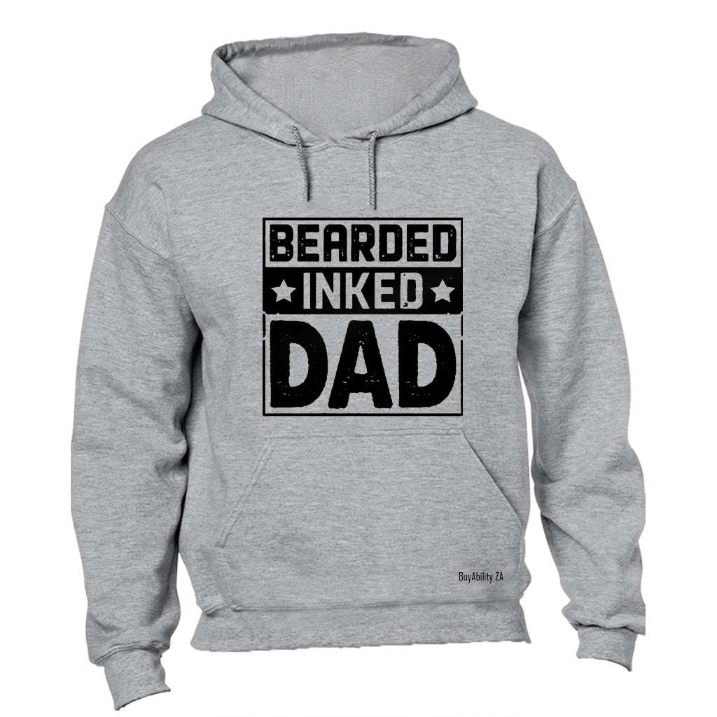 Bearded. Inked. DAD - Square - Hoodie