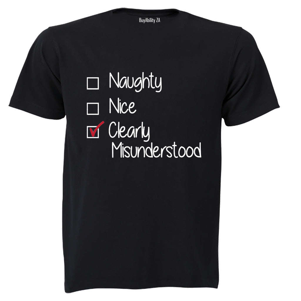 Clearly Misunderstood - Christmas - Adults - T-Shirt