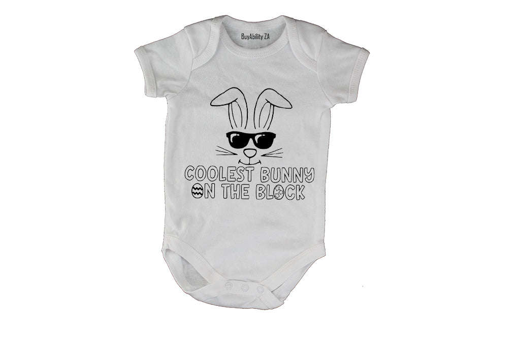 Coolest Bunny on the Block - Easter - Baby Grow