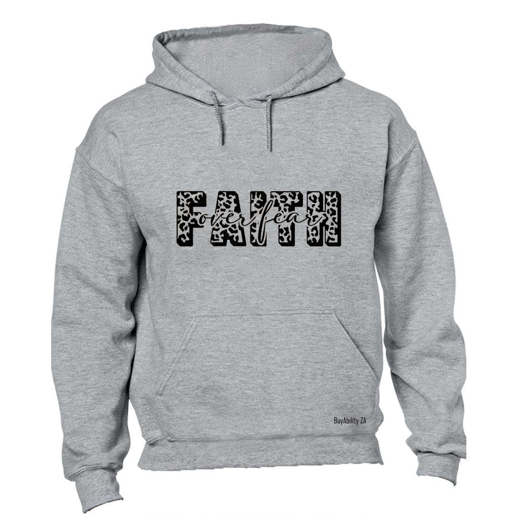 Faith Over Fear - Leopard Print - Hoodie