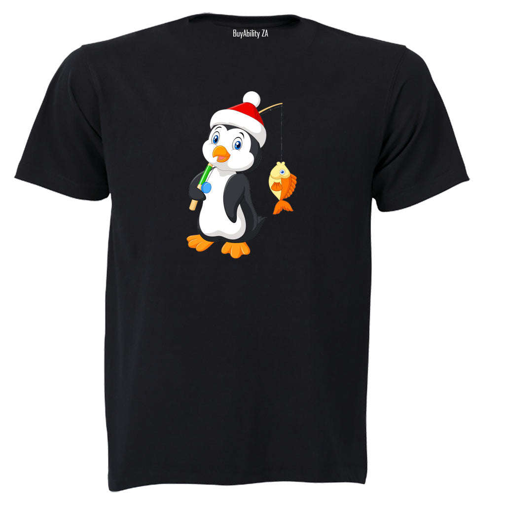 Fishing Penguin - Kids T-Shirt