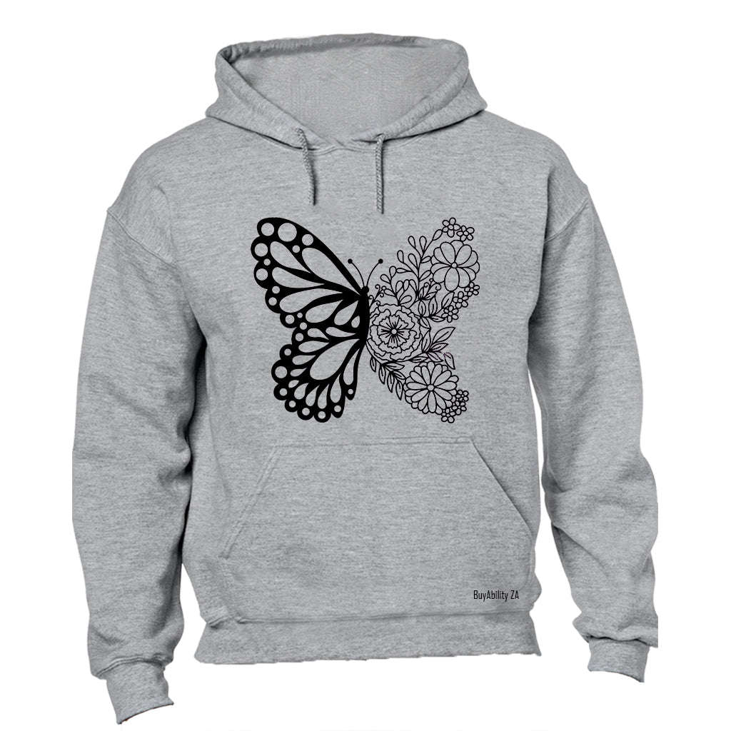 Floral Butterfly - Hoodie