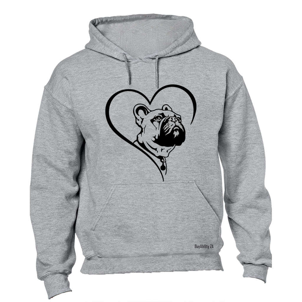 French Bulldog Heart - Hoodie