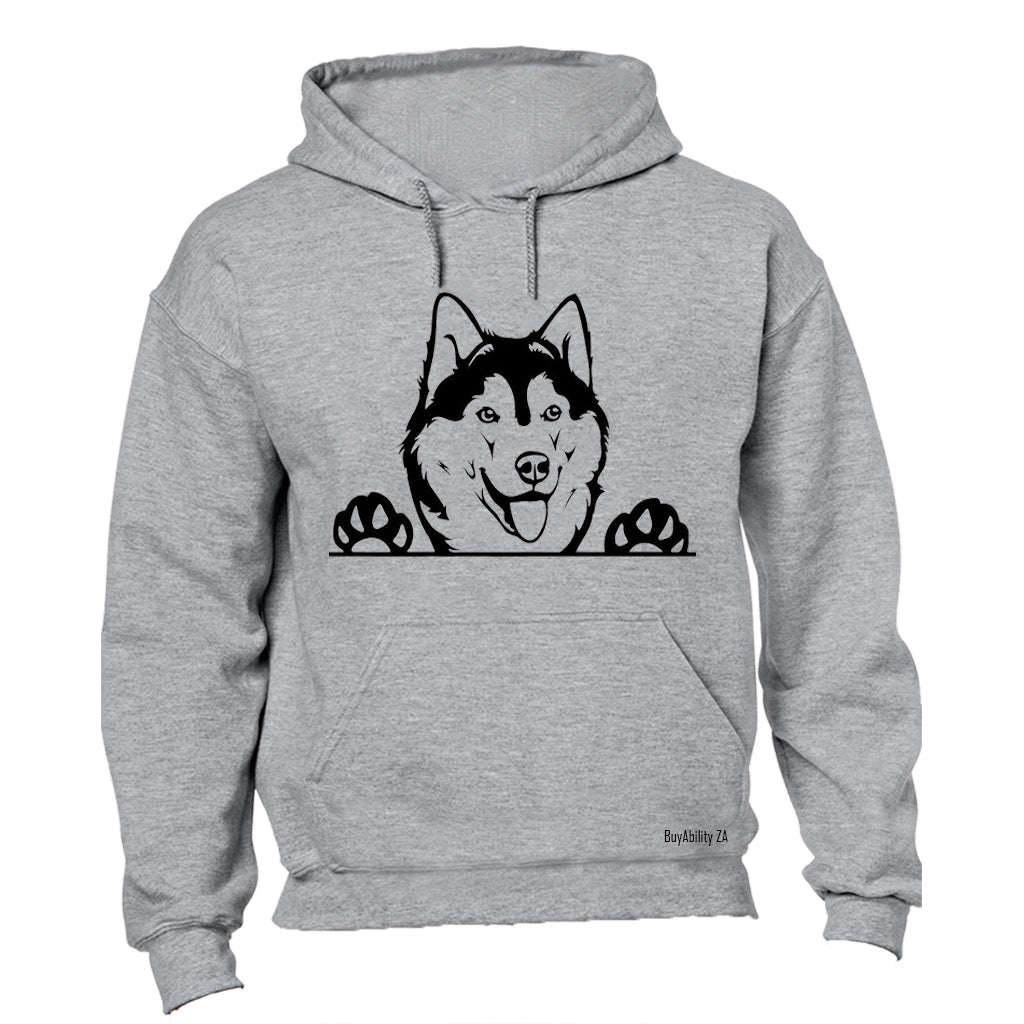 Husky Peeking - Hoodie