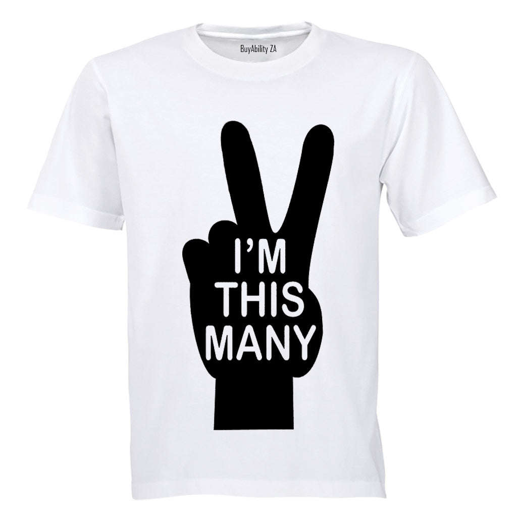 I'm this many - TWO! - Kids T-Shirt