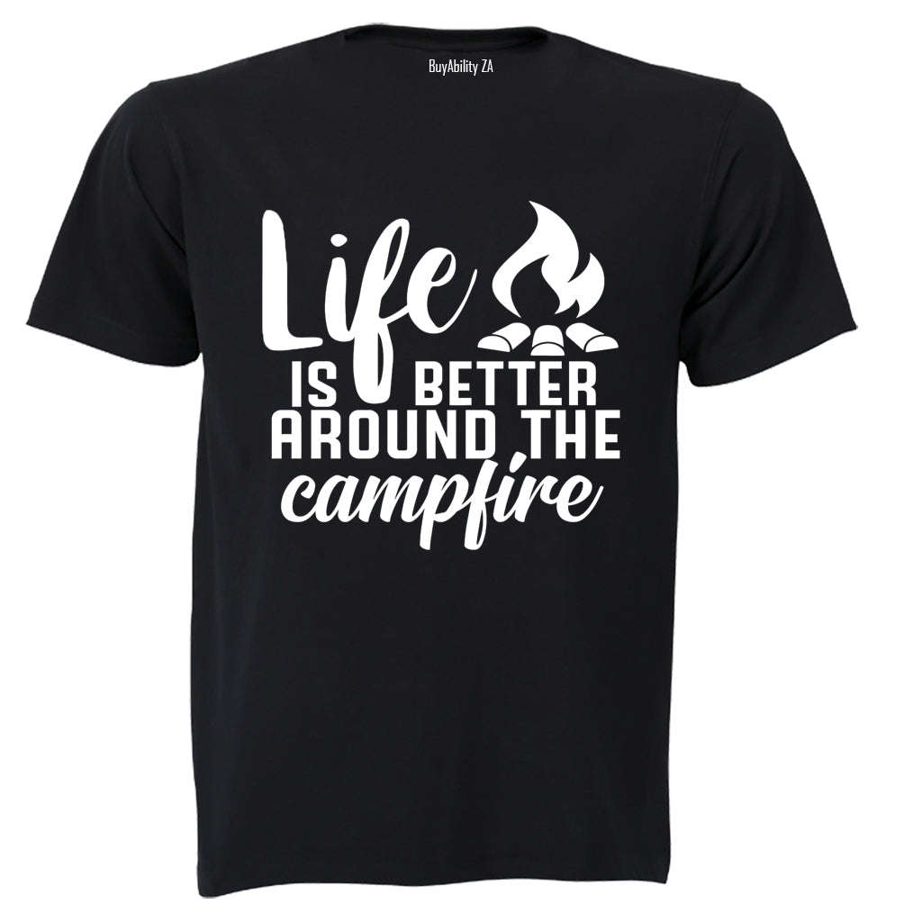 Life is Better Around a Camp Fire - Kids T-Shirt