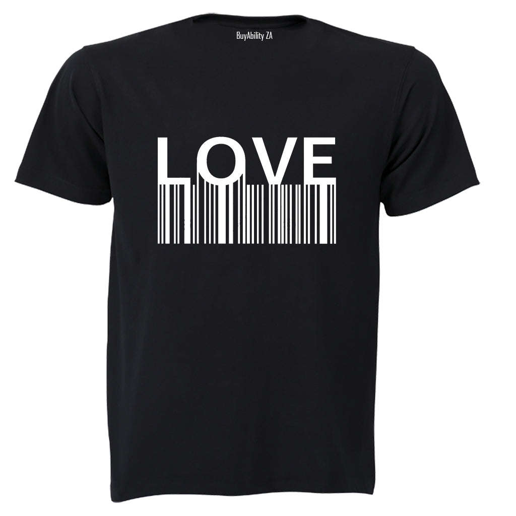 Love Barcode - Valentine - Adults - T-Shirt