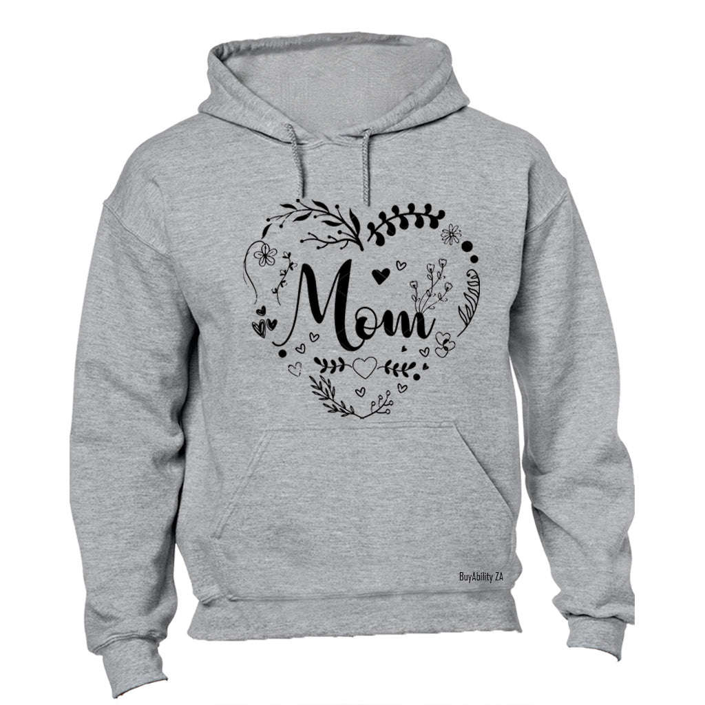 Mom - Heart Wreath - Hoodie