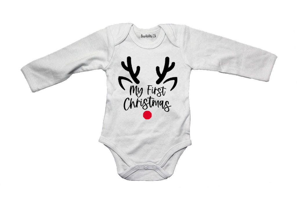 My First Christmas - Reindeer - Baby Grow