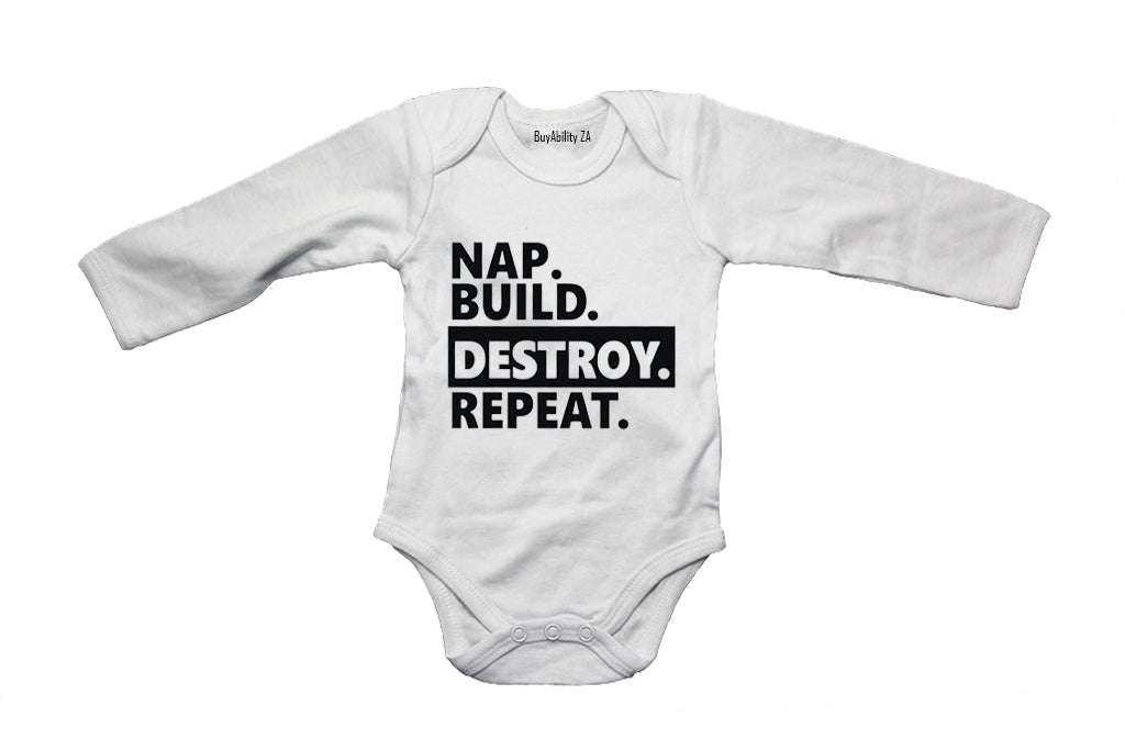 Nap. Build. Destroy. Repeat! - Baby Grow