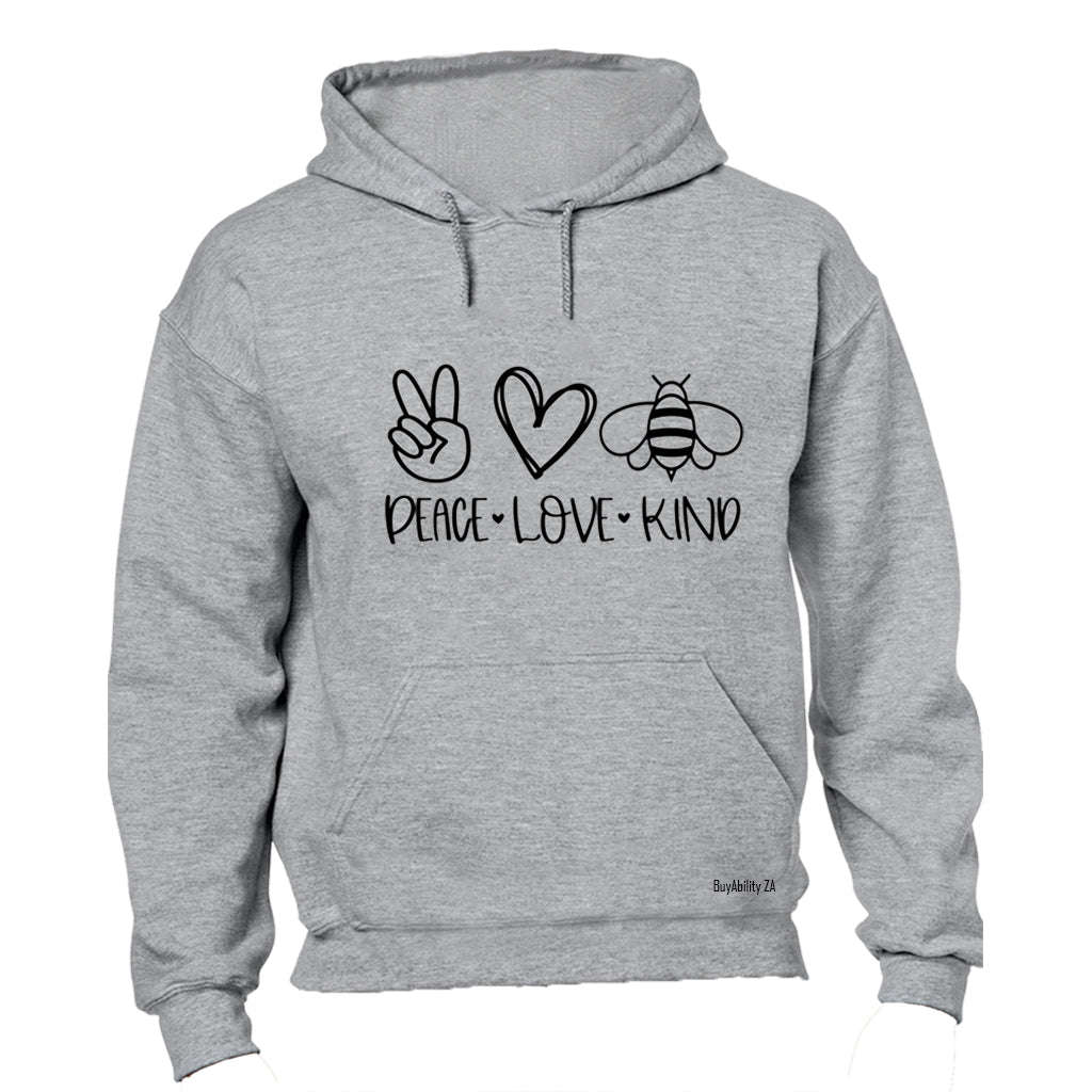Peace. Love. Bee Kind - Hoodie
