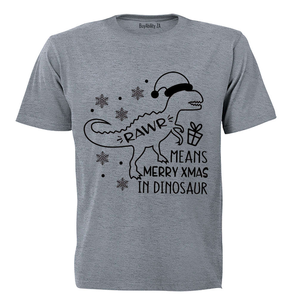 Rawr, Dino - Christmas - Adults - T-Shirt