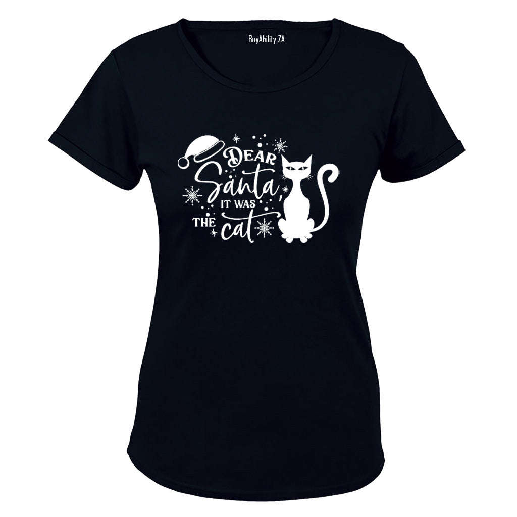 Santa, It Was The Cat - Christmas - Ladies - T-Shirt