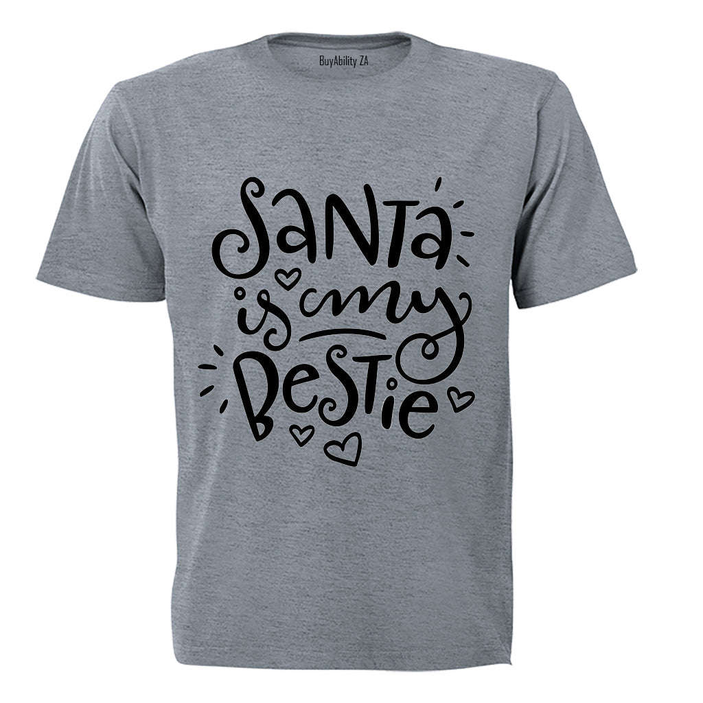 Santa Is My Bestie - Christmas - Kids T-Shirt