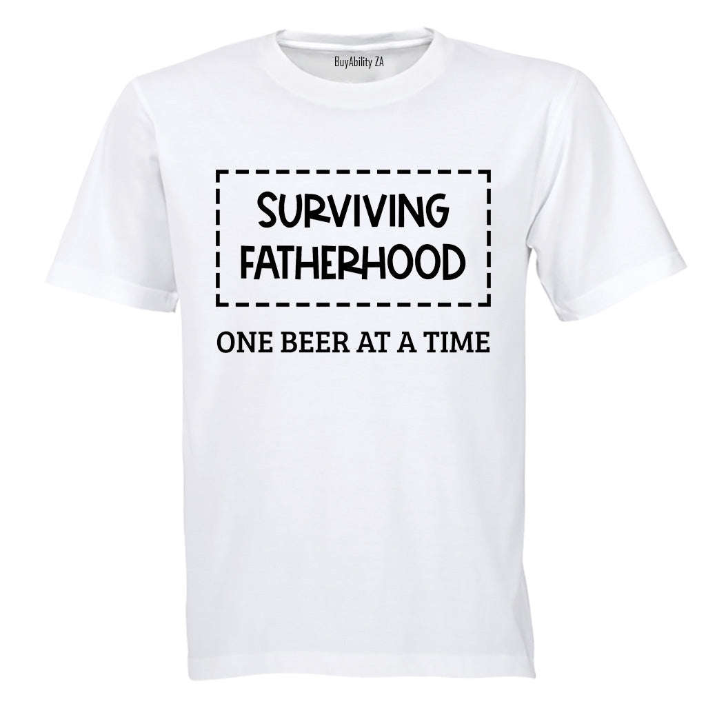 Surviving Fatherhood - 1 Beer At A Time - Adults - T-Shirt