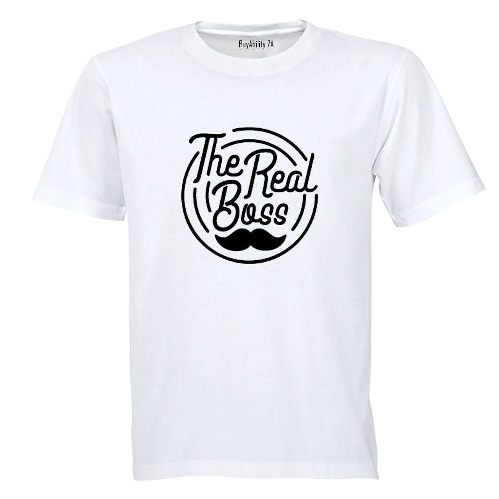 The Real Boss - Mustache - Kids T-Shirt