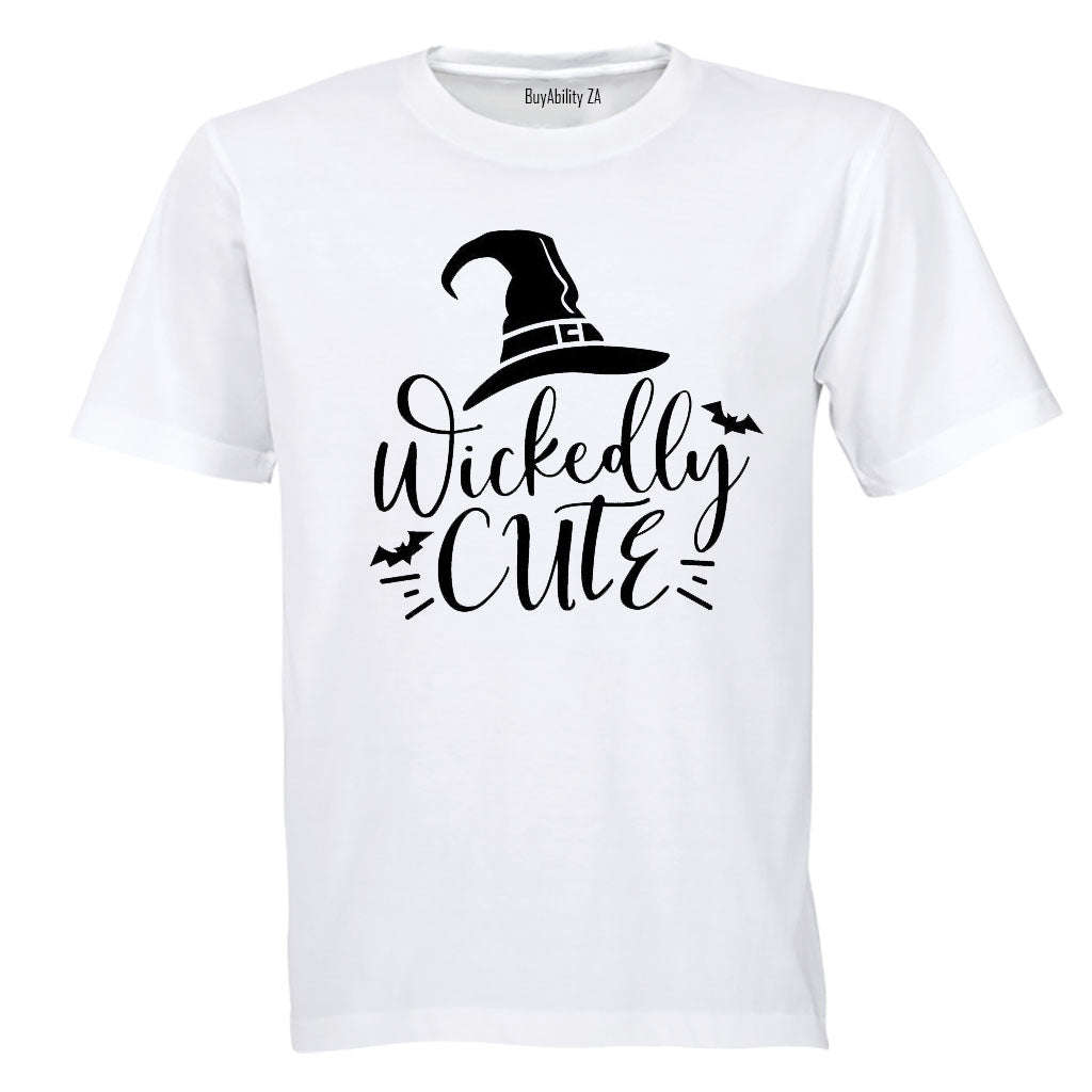Wickedly Cute - Hat - Halloween - Kids T-Shirt