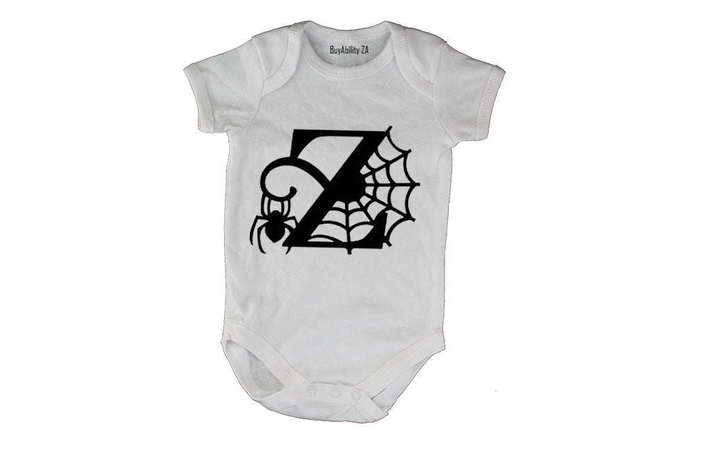 Z - Halloween Spiderweb - Baby Grow