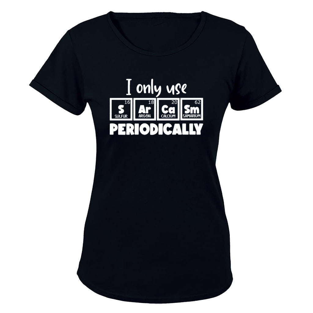 Sarcasm Periodically - Ladies - T-Shirt - M / Black / Short