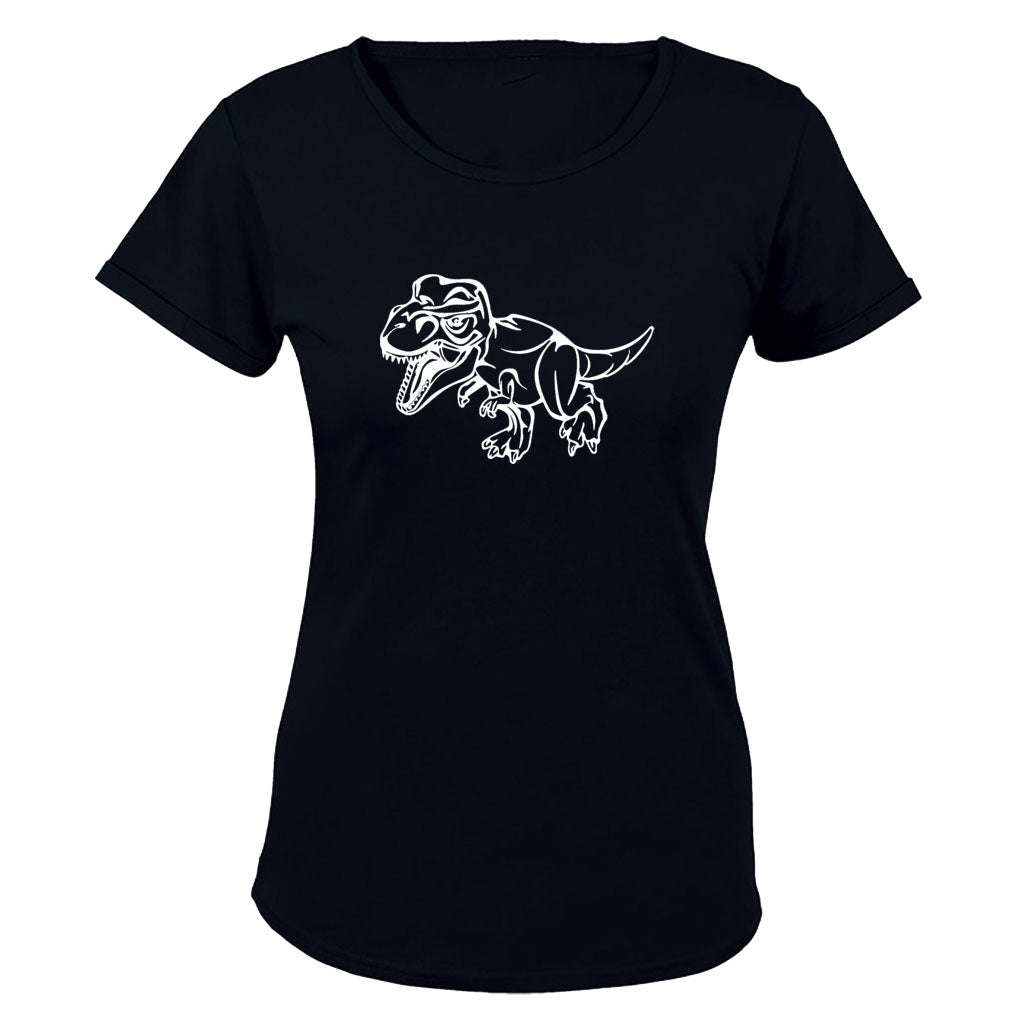 Tyrannosaurus - Ladies - T-Shirt - L / Black / Short