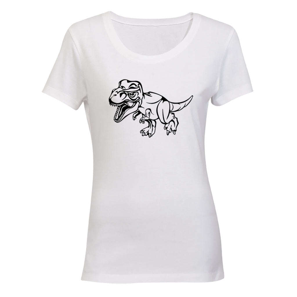 Tyrannosaurus - Ladies - T-Shirt - L / Black / Short