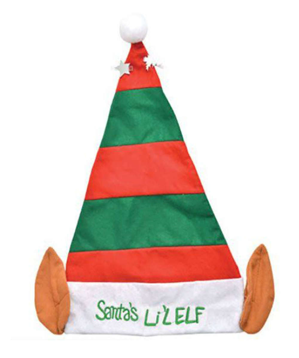 Christmas - Santa's Lil Elf Hat  Green & Red