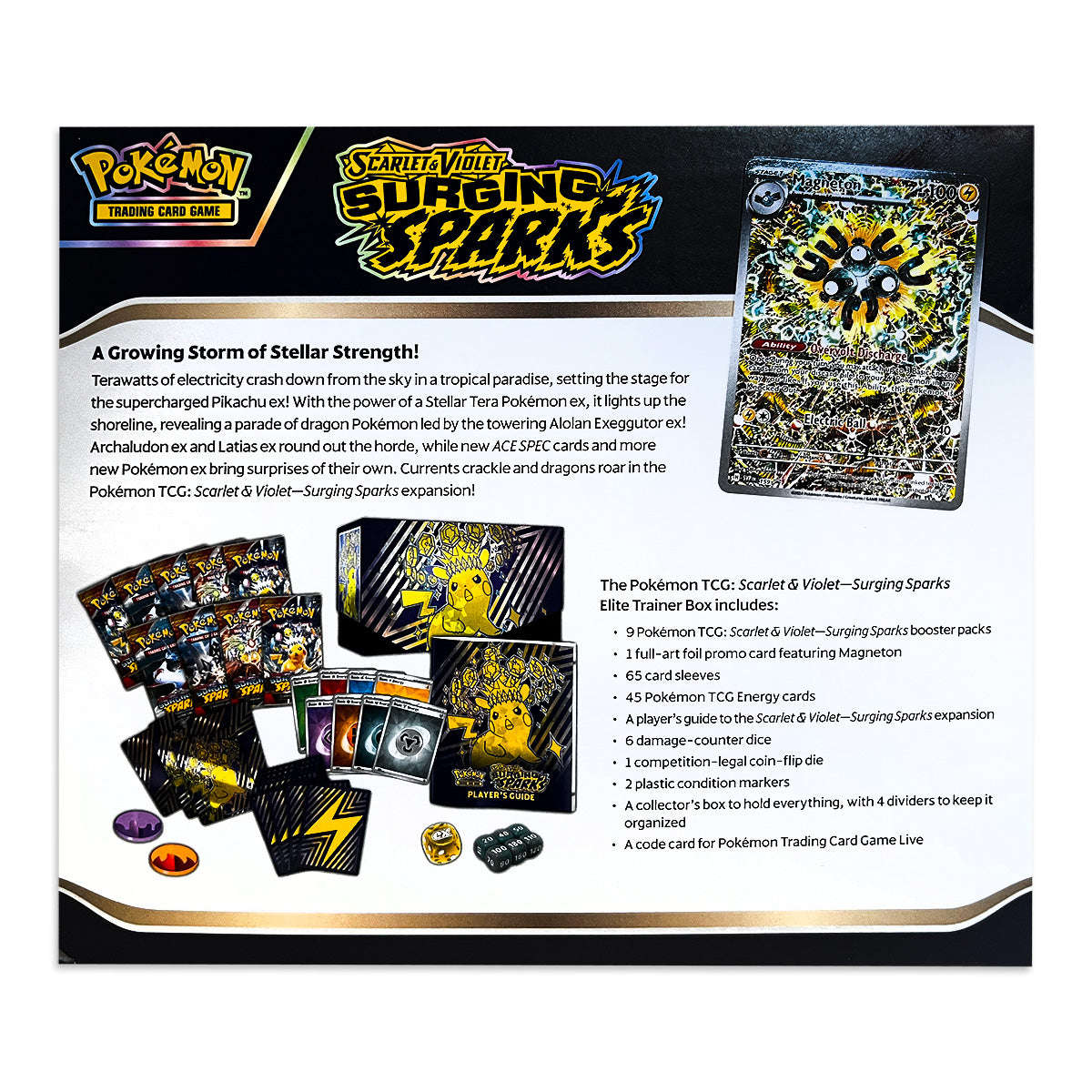 Pokémon Scarlet & Violet-Surging Sparks (191-85952) Elite Trainer Box Set