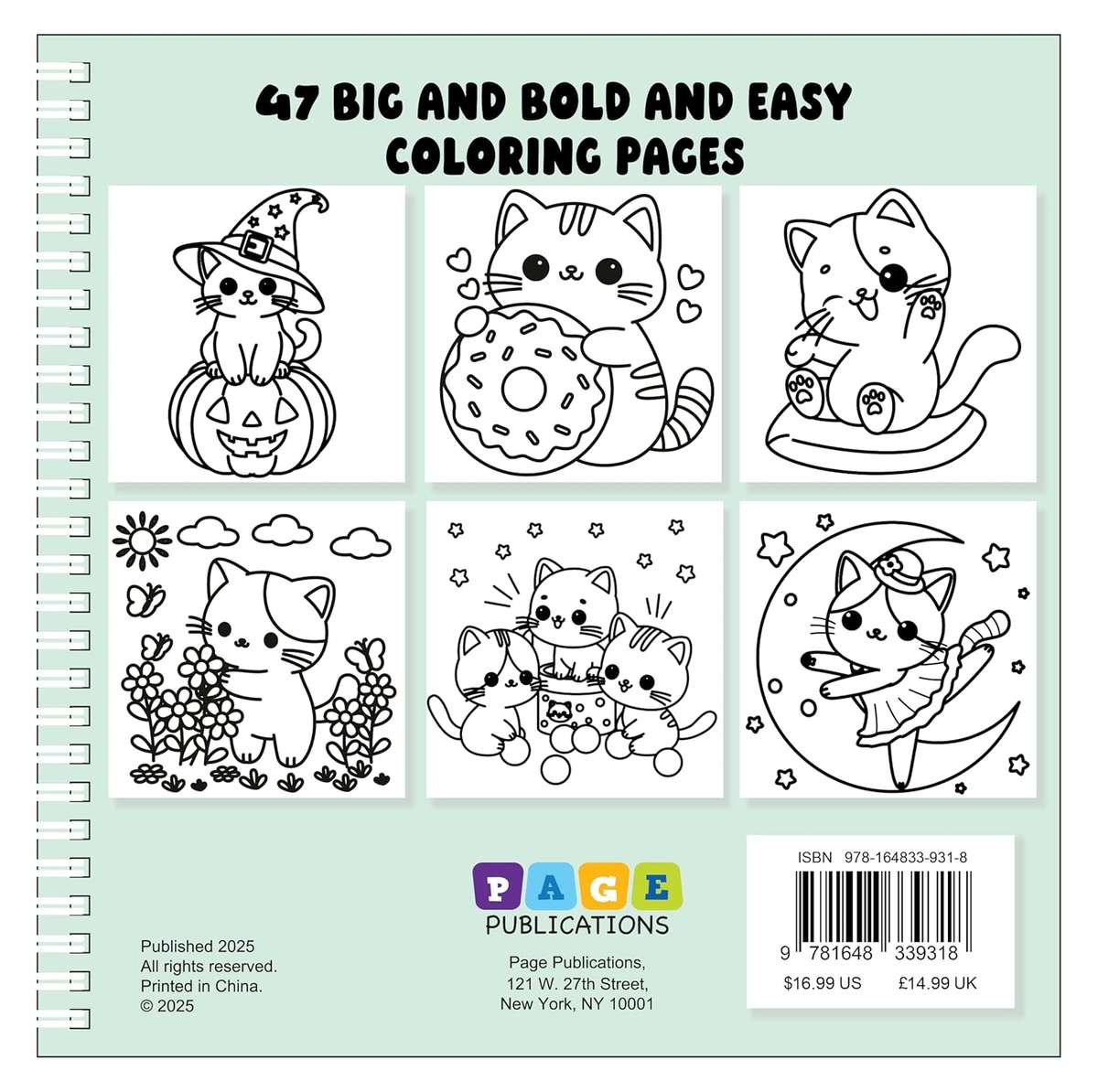 Cat Moments: Bold and Easy Coloring Book
