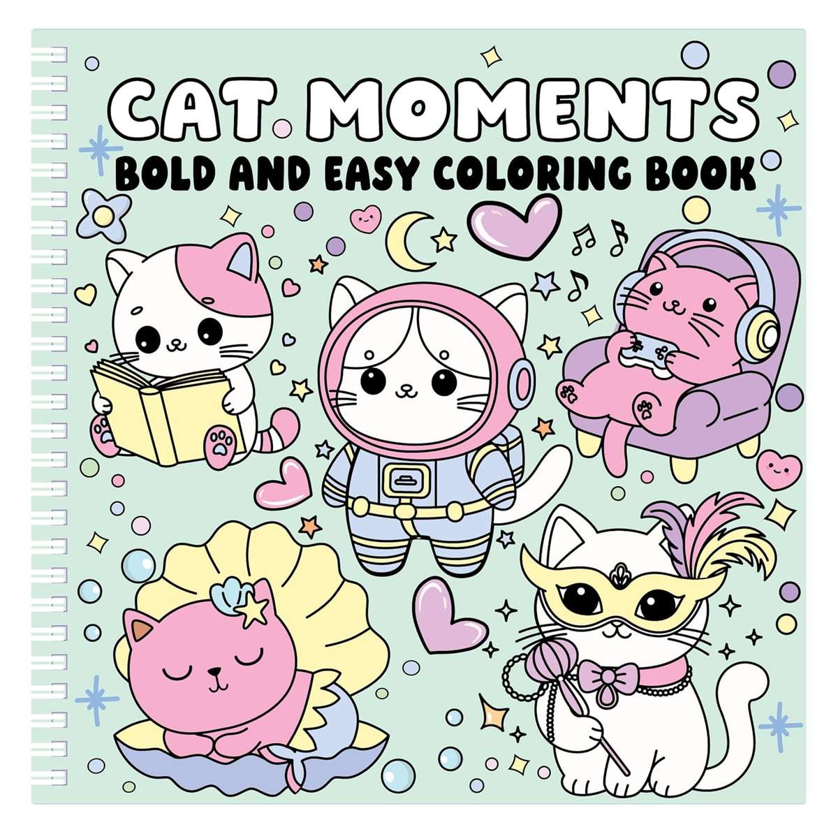 Cat Moments: Bold and Easy Coloring Book