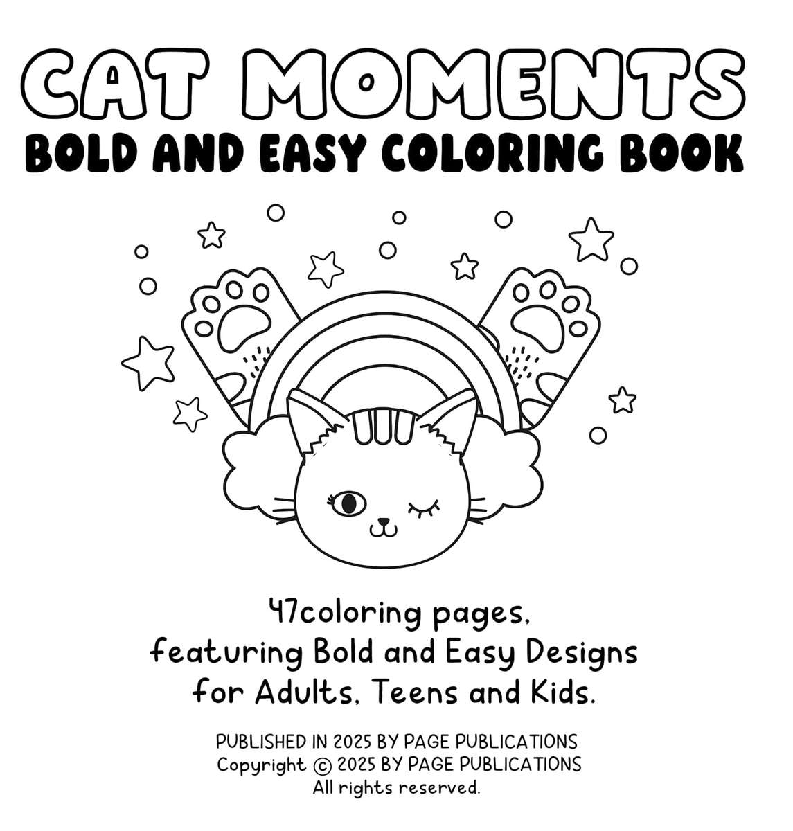 Cat Moments: Bold and Easy Coloring Book