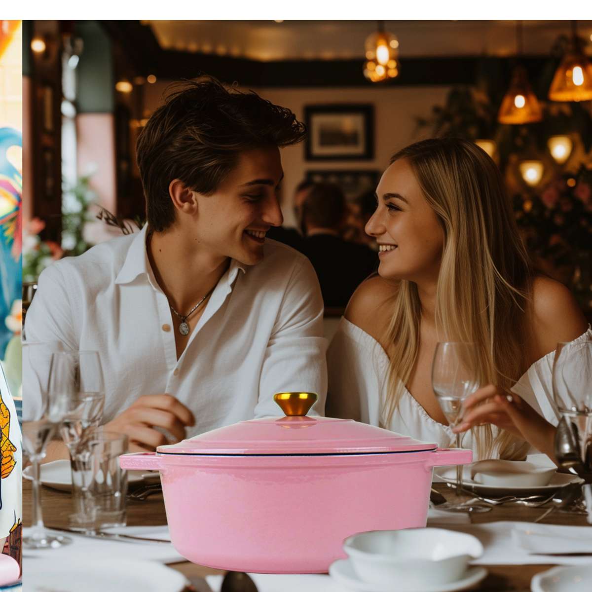 La Cocina 5 Piece Pink Limited Edition Cast Iron Enamel Cookware Set