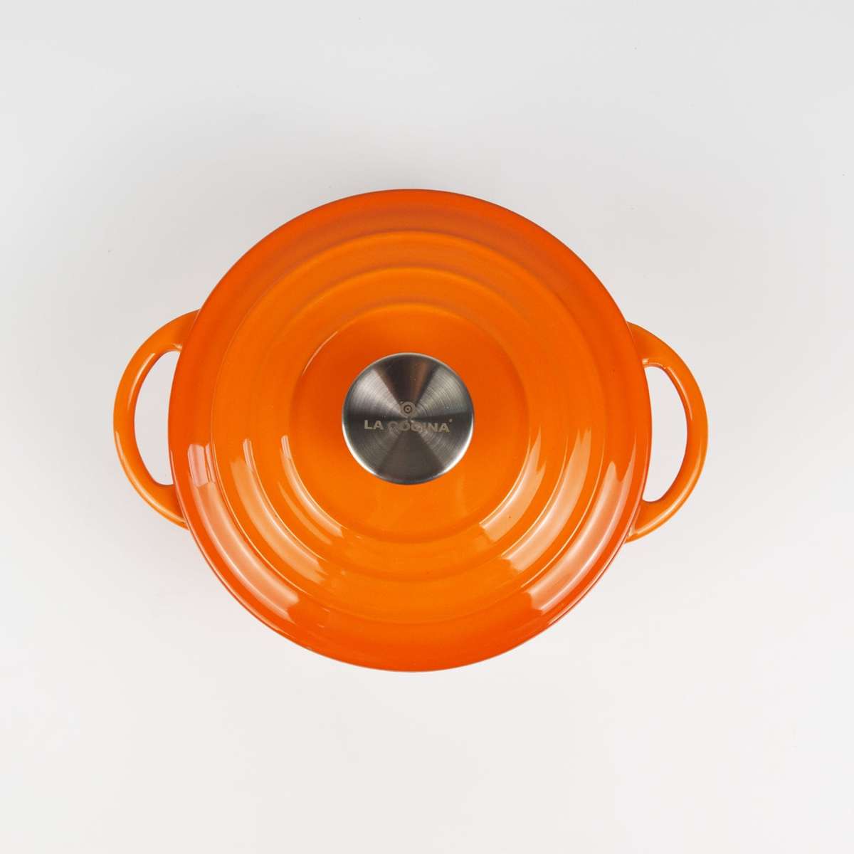 La Cocina 7 Piece Amber Cast Iron Enamel Cookware Set