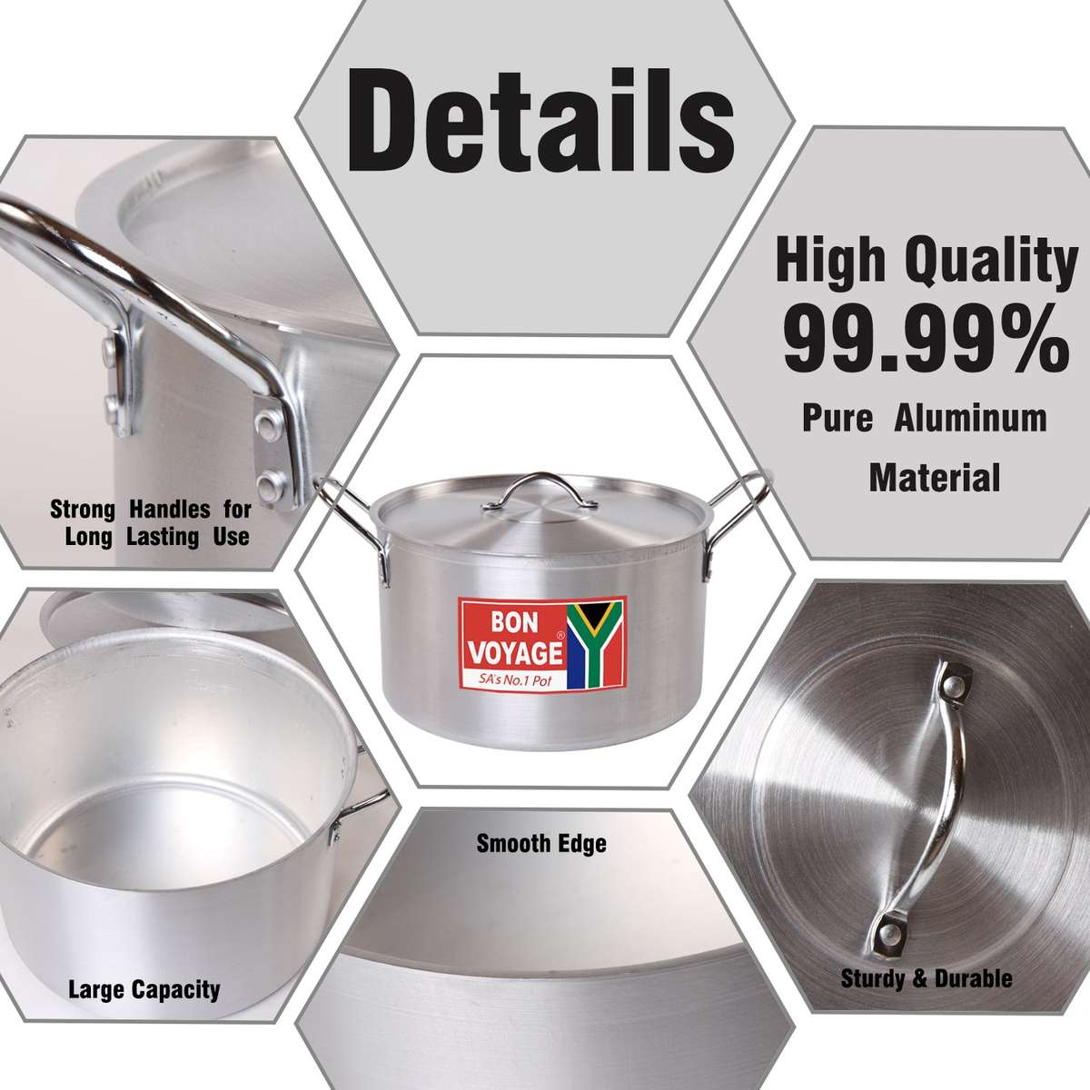 Bon Voyage Heavy Duty Catering Pots Stew Pan Stockpot Set NC3