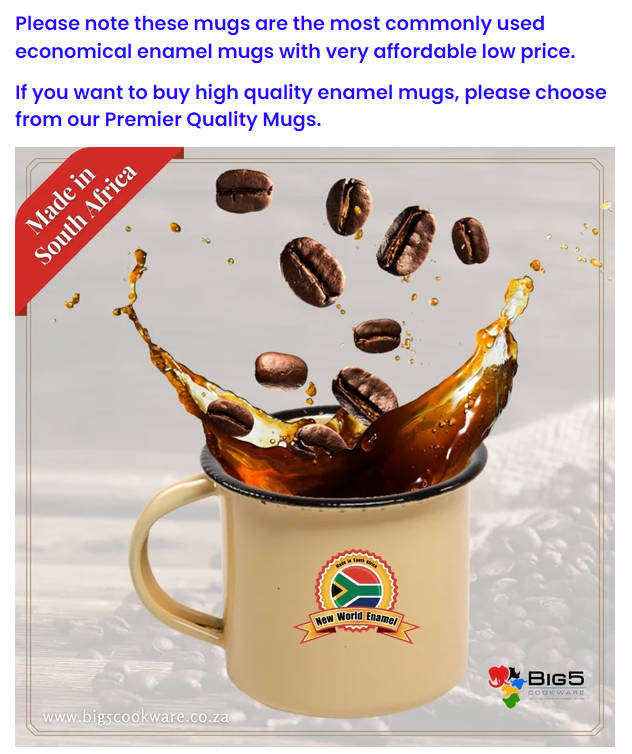 New World Enamel Mug Plain/Decorative