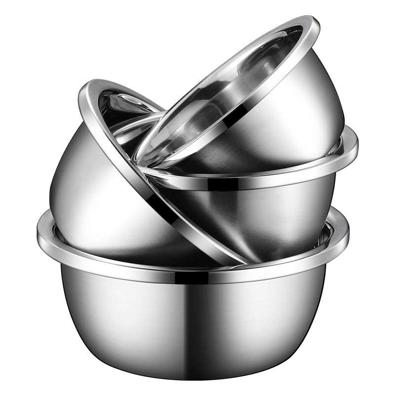 Stainless Steel Wide Edge Deep Mixing Bowl